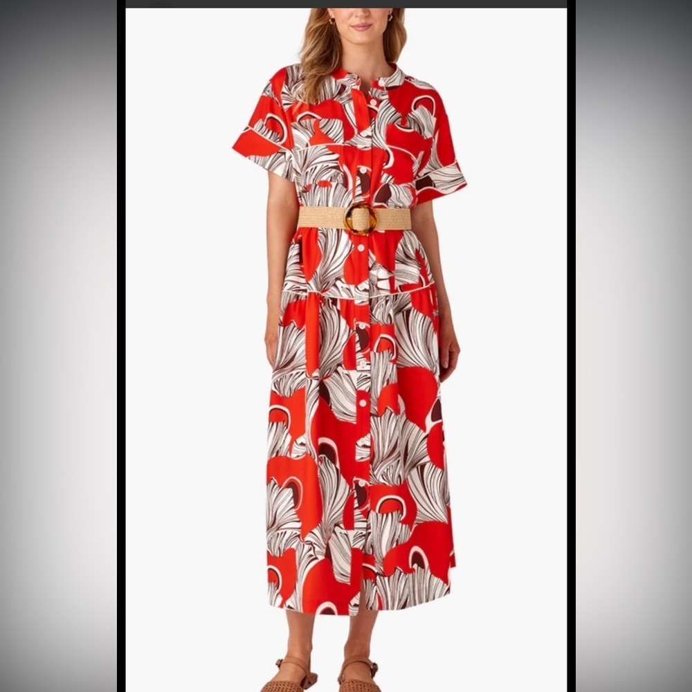 Crosby by Mollie Burch Kellog in Bolga Fan Midi Dress